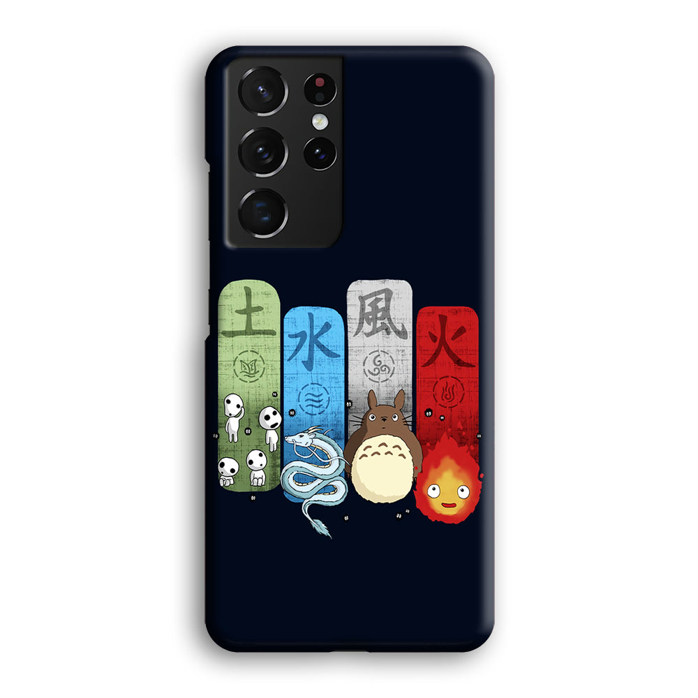 Ghibli Elemental Charms Blue Samsung Galaxy S21 Ultra Case-Phone Case-3D Case-Altracase