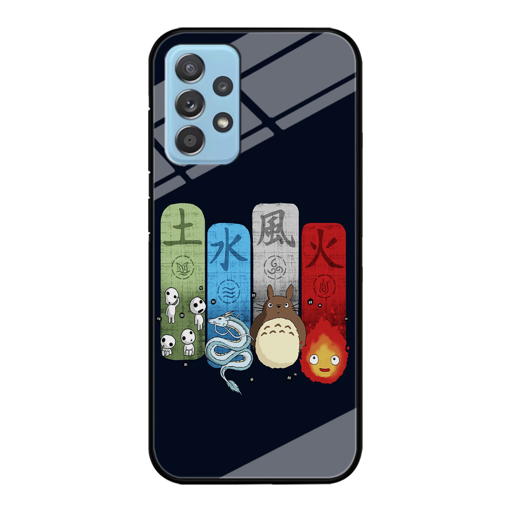 Ghibli Elemental Charms Blue Samsung Galaxy A72 Case-Phone Case-Tempered Glass Case-Altracase