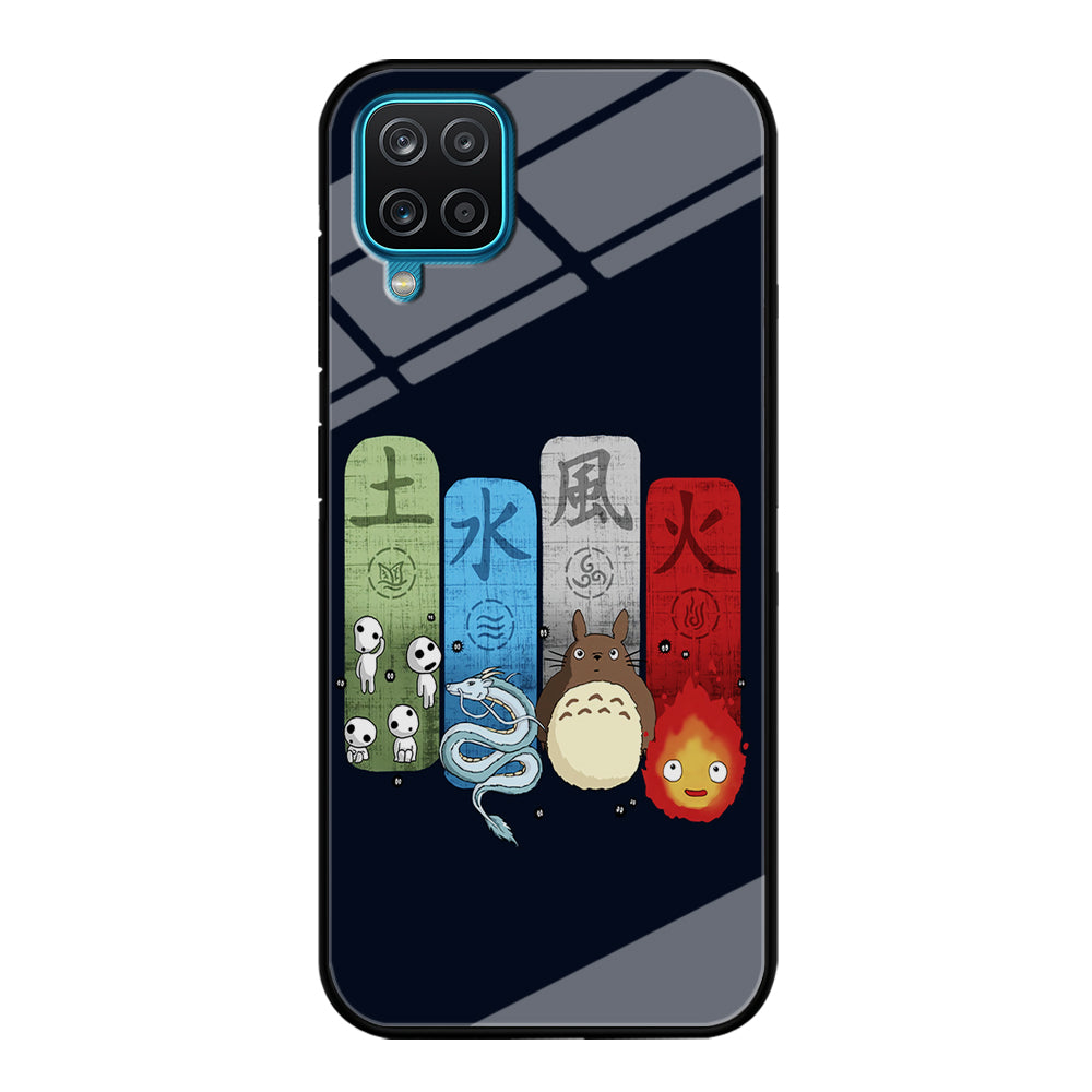 Ghibli Elemental Charms Blue Samsung Galaxy A12 Case-Phone Case-Tempered Glass Case-Altracase