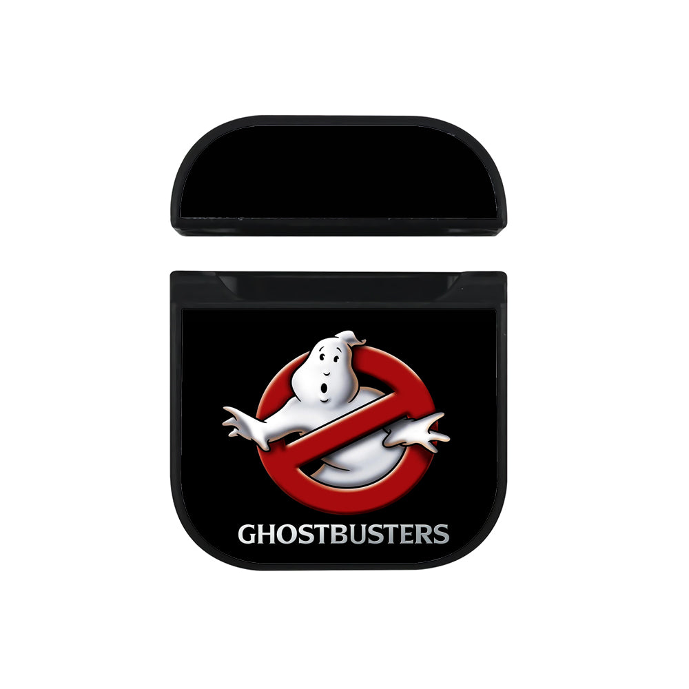 Ghost Busters Logo Hard Plastic Case Cover For Apple Airpods-AirPod Case-Black-Altracase
