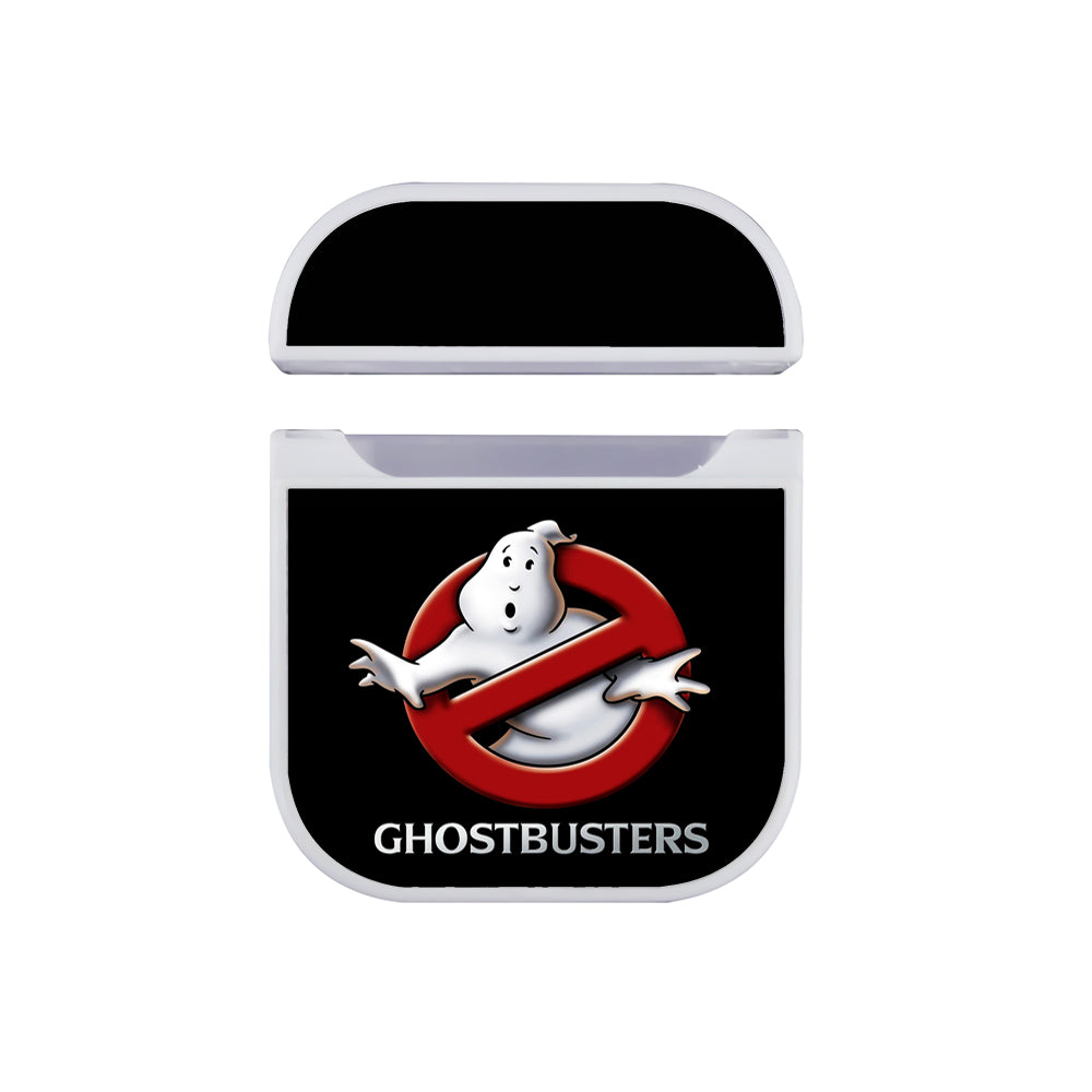 Ghost Busters Logo Hard Plastic Case Cover For Apple Airpods-AirPod Case-White-Altracase