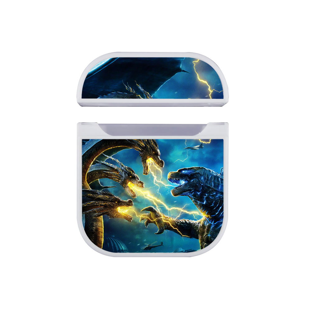Godzilla King of the Monsters Hard Plastic Case Cover For Apple Airpods-AirPod Case-White-Altracase