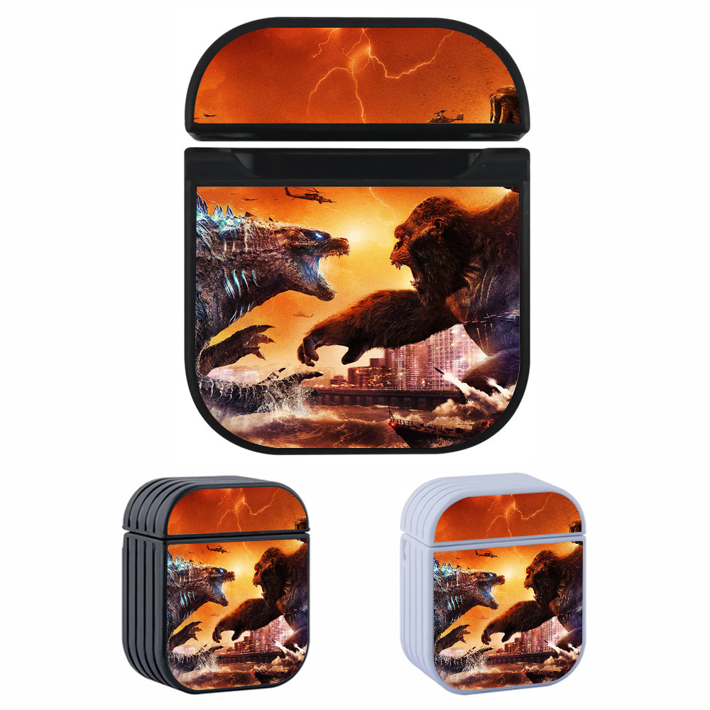 Godzilla VS Kong Sea Battle Hard Plastic Case Cover For Apple Airpods-AirPod Case-Altracase