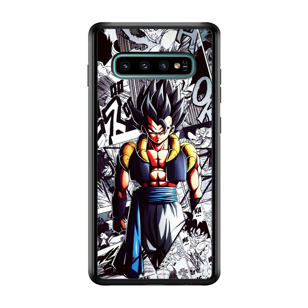 Gogeta Comic Collage Samsung Galaxy S10 Case-Phone Case-Rubber Black (2D Case)-Altracase