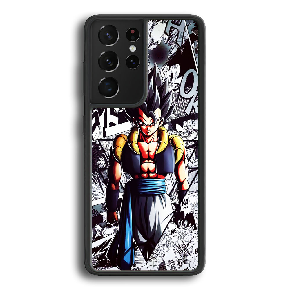 Gogeta Comic Collage Samsung Galaxy S21 Ultra Case-Phone Case-Rubber Black (2D Case)-Altracase