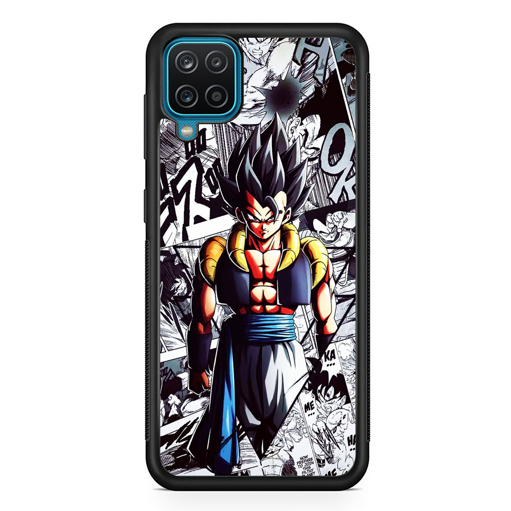 Gogeta Comic Collage Samsung Galaxy A12 Case-Phone Case-Rubber Black (2D Case)-Altracase
