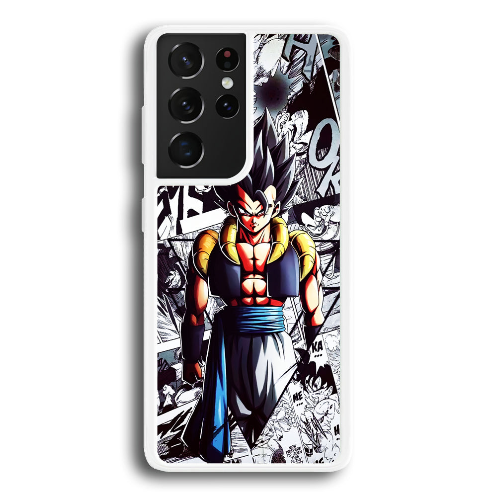 Gogeta Comic Collage Samsung Galaxy S21 Ultra Case-Phone Case-Rubber White (2D Case)-Altracase