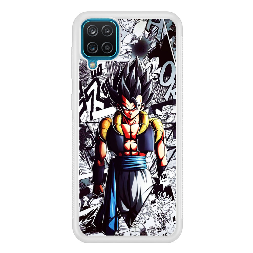 Gogeta Comic Collage Samsung Galaxy A12 Case-Phone Case-Rubber White (2D Case)-Altracase