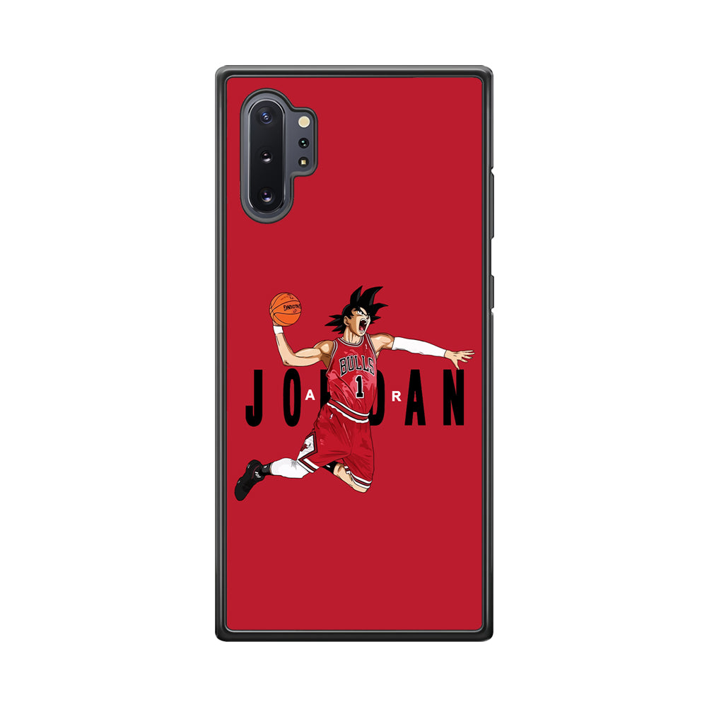 Goku Air Jordan Chicago Bulls Samsung Galaxy Note 10 Plus Case-Mobile Phone Case-Rubber Black (2D Case)-Altracase