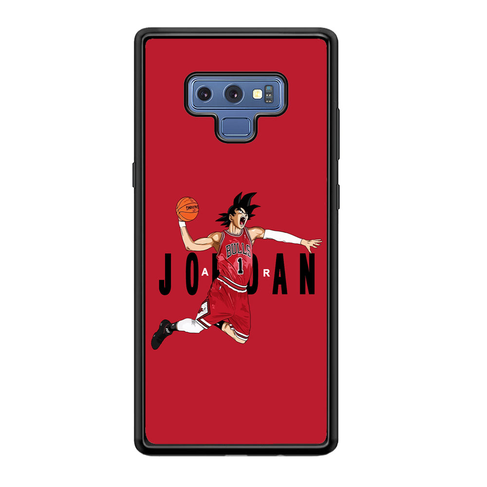 Goku Air Jordan Chicago Bulls Samsung Galaxy Note 9 Case-Mobile Phone Case-Rubber Black (2D Case)-Altracase
