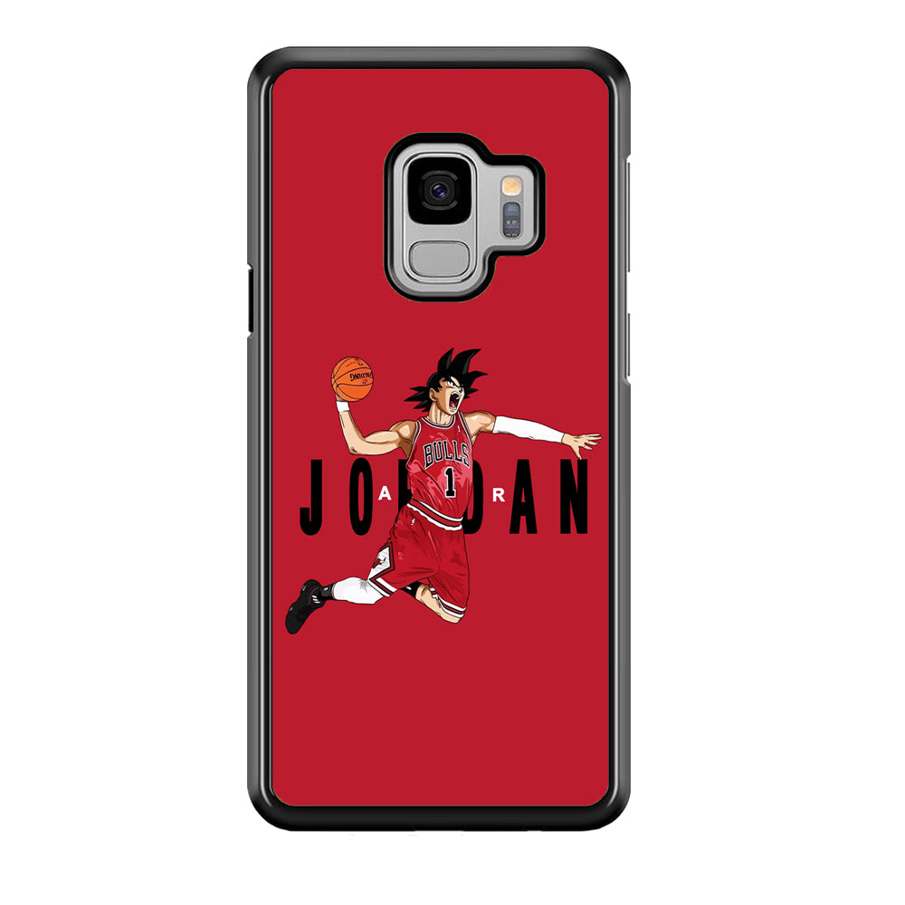Goku Air Jordan Chicago Bulls Samsung Galaxy S9 Case-Mobile Phone Case-Rubber Black (2D Case)-Altracase