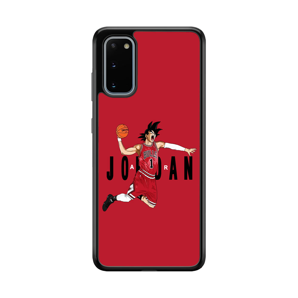 Goku Air Jordan Chicago Bulls Samsung Galaxy S20 Case-Mobile Phone Case-Rubber Black (2D Case)-Altracase