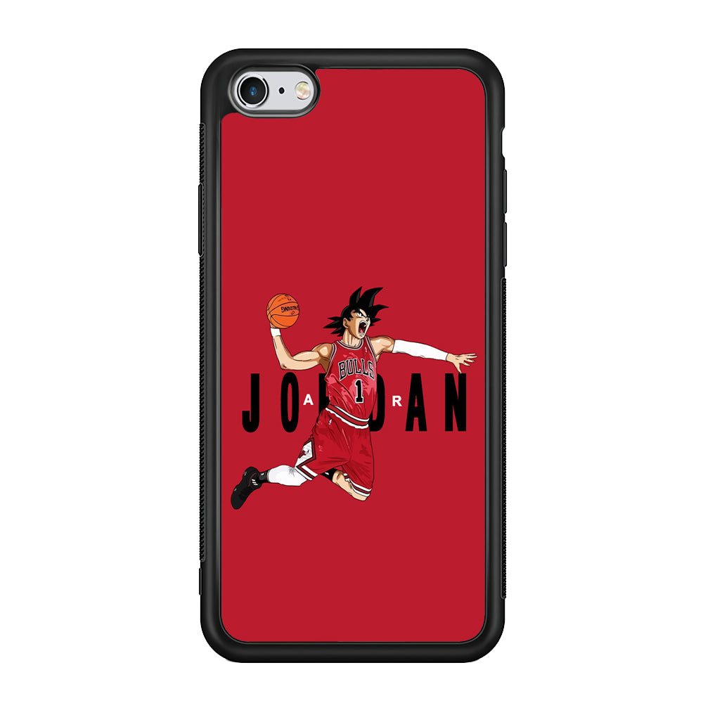 Goku Air Jordan Chicago Bulls iPhone 6 Plus | 6s Plus Case-Mobile Phone Case-Rubber Black (2D Case)-Altracase