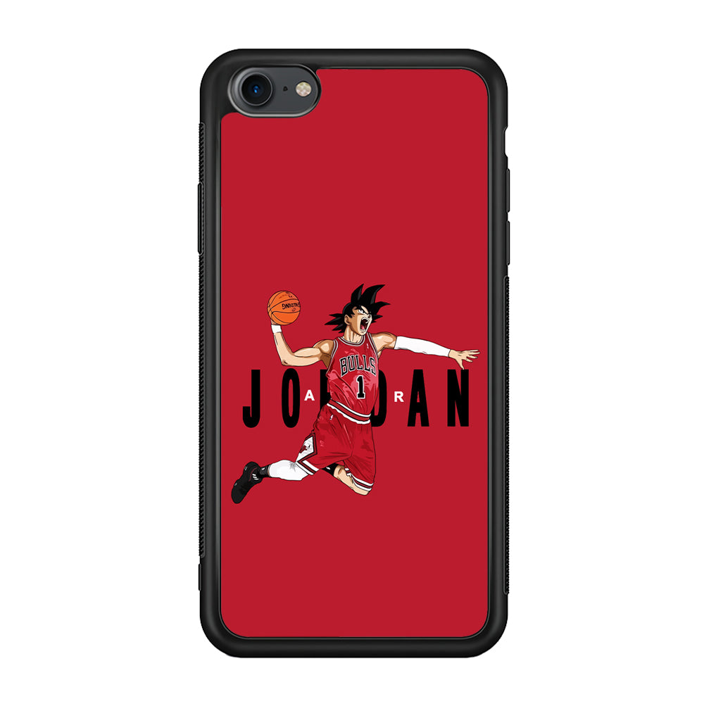 Goku Air Jordan Chicago Bulls iPhone SE 3 2022 Case-Mobile Phone Case-Rubber Black (2D Case)-Altracase