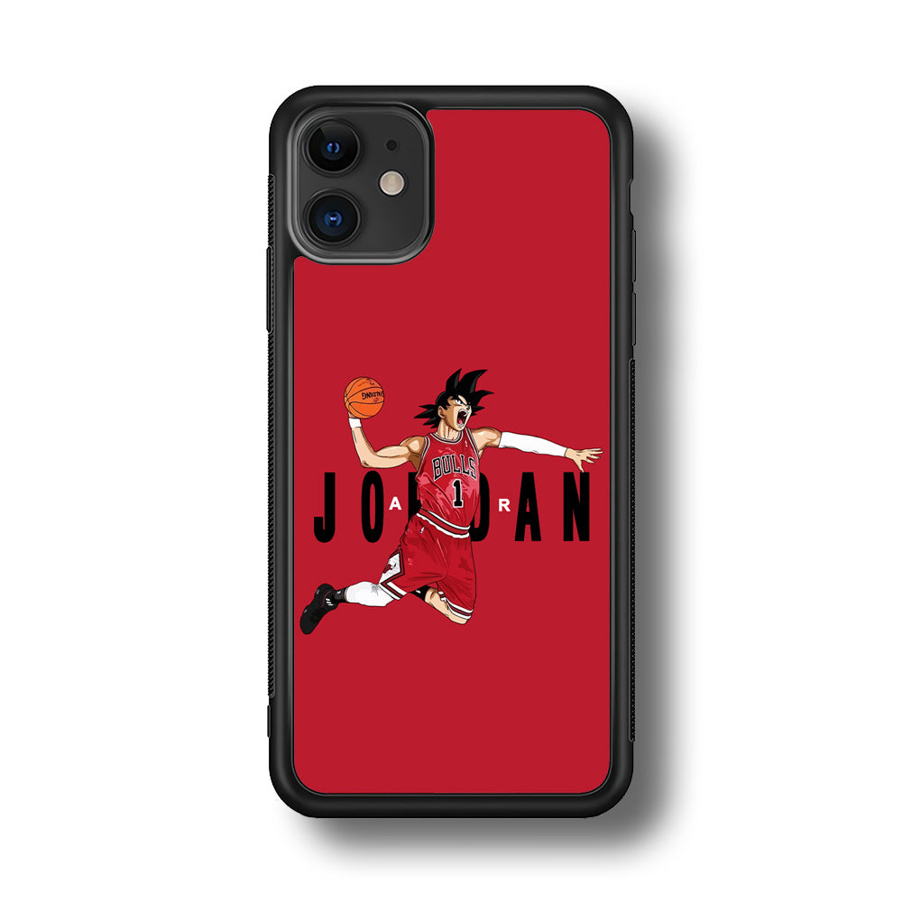Goku Air Jordan Chicago Bulls iPhone 11 Case-Mobile Phone Case-Rubber Black (2D Case)-Altracase