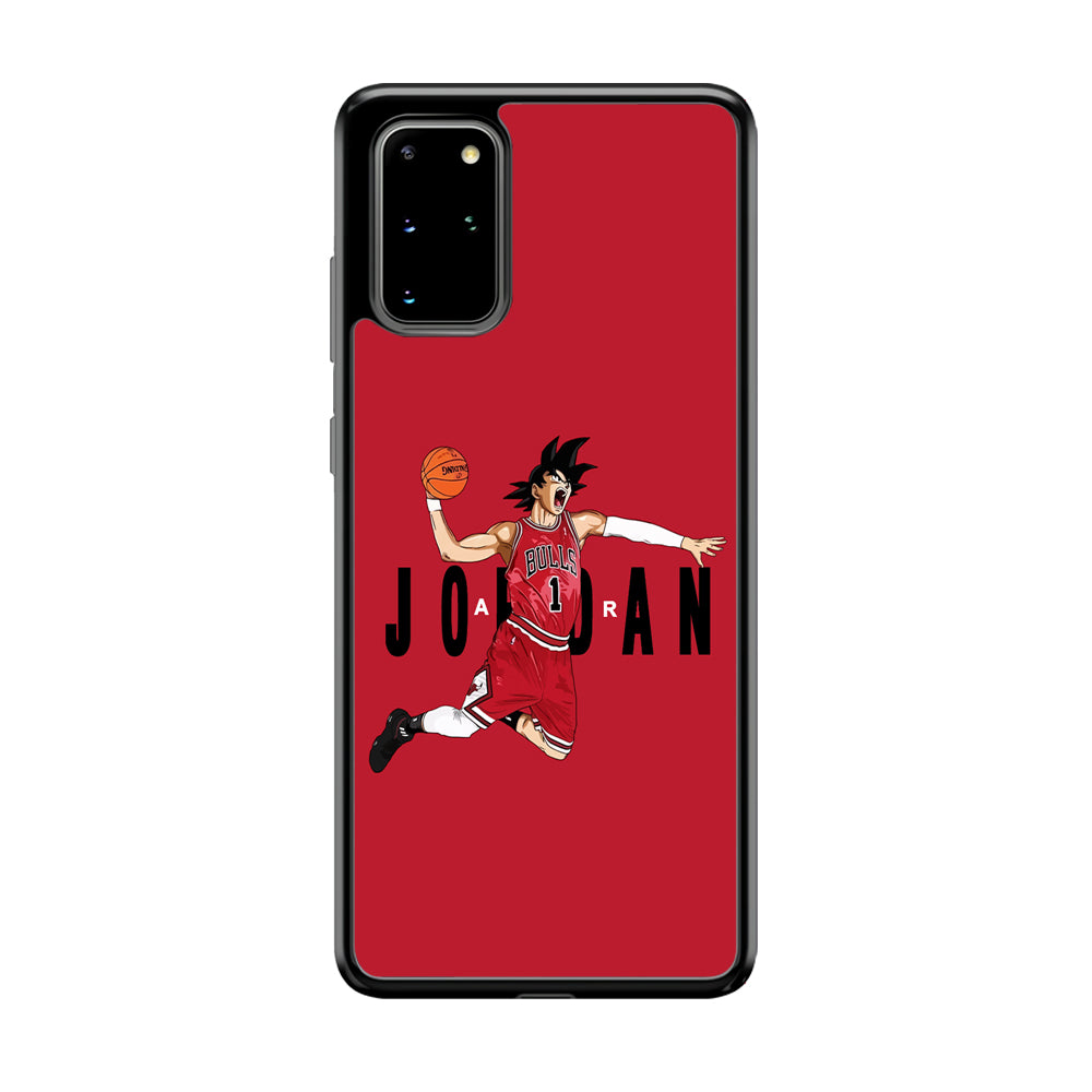 Goku Air Jordan Chicago Bulls Samsung Galaxy S20 Plus Case-Mobile Phone Case-Rubber Black (2D Case)-Altracase