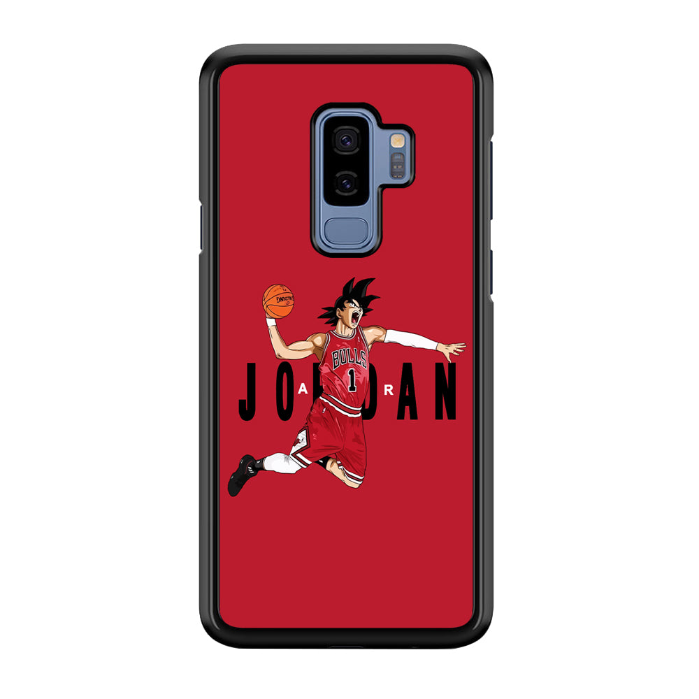 Goku Air Jordan Chicago Bulls Samsung Galaxy S9 Plus Case-Mobile Phone Case-Rubber Black (2D Case)-Altracase