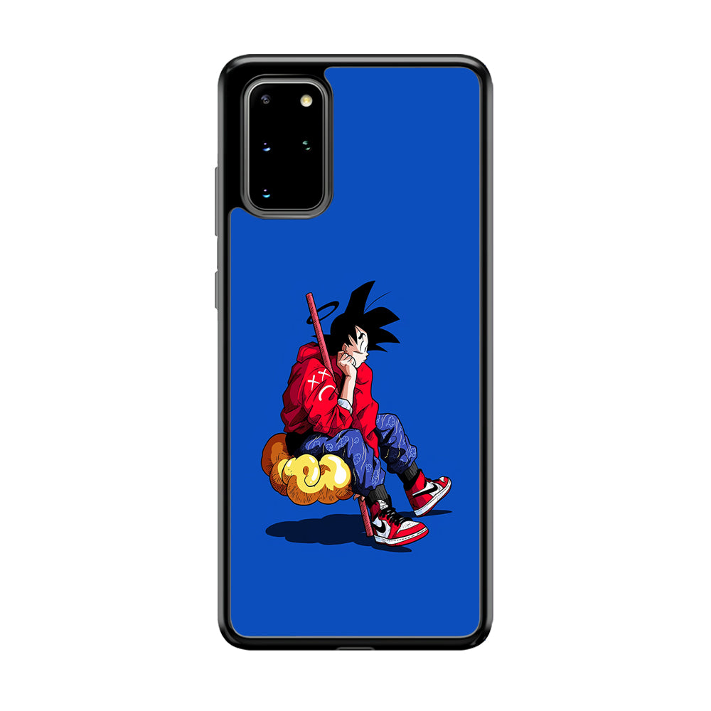 Goku Air Jordan Shoes Samsung Galaxy S20 Plus Case-Mobile Phone Case-Rubber Black (2D Case)-Altracase