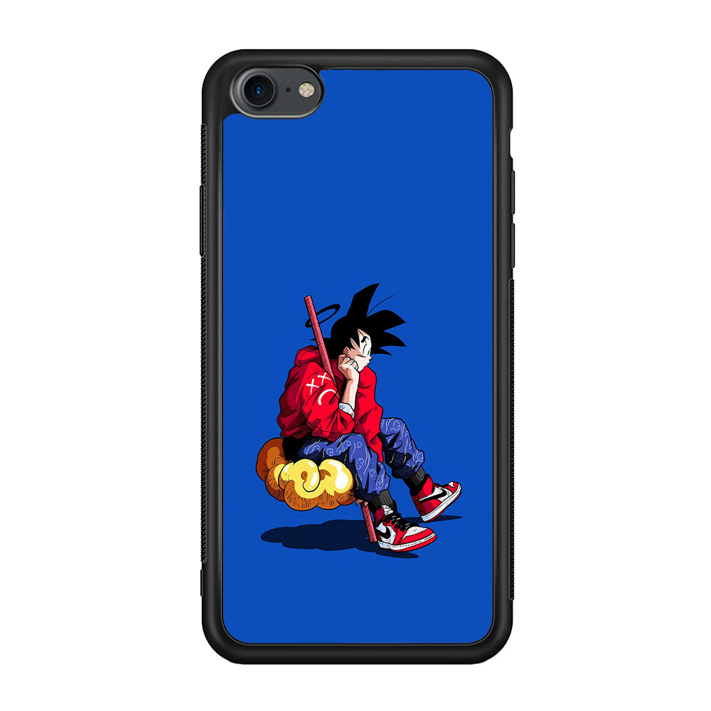 Goku Air Jordan Shoes iPhone SE 3 2022 Case-Mobile Phone Case-Rubber Black (2D Case)-Altracase