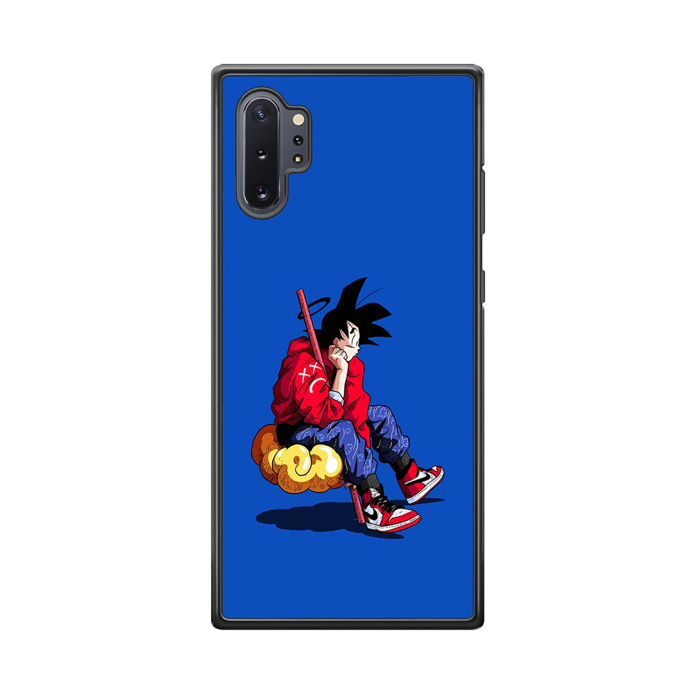Goku Air Jordan Shoes Samsung Galaxy Note 10 Plus Case-Mobile Phone Case-Rubber Black (2D Case)-Altracase