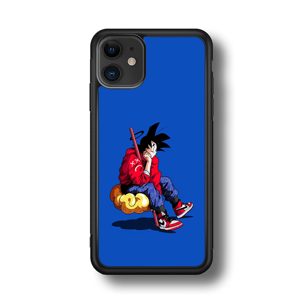 Goku Air Jordan Shoes iPhone 11 Case-Mobile Phone Case-Rubber Black (2D Case)-Altracase