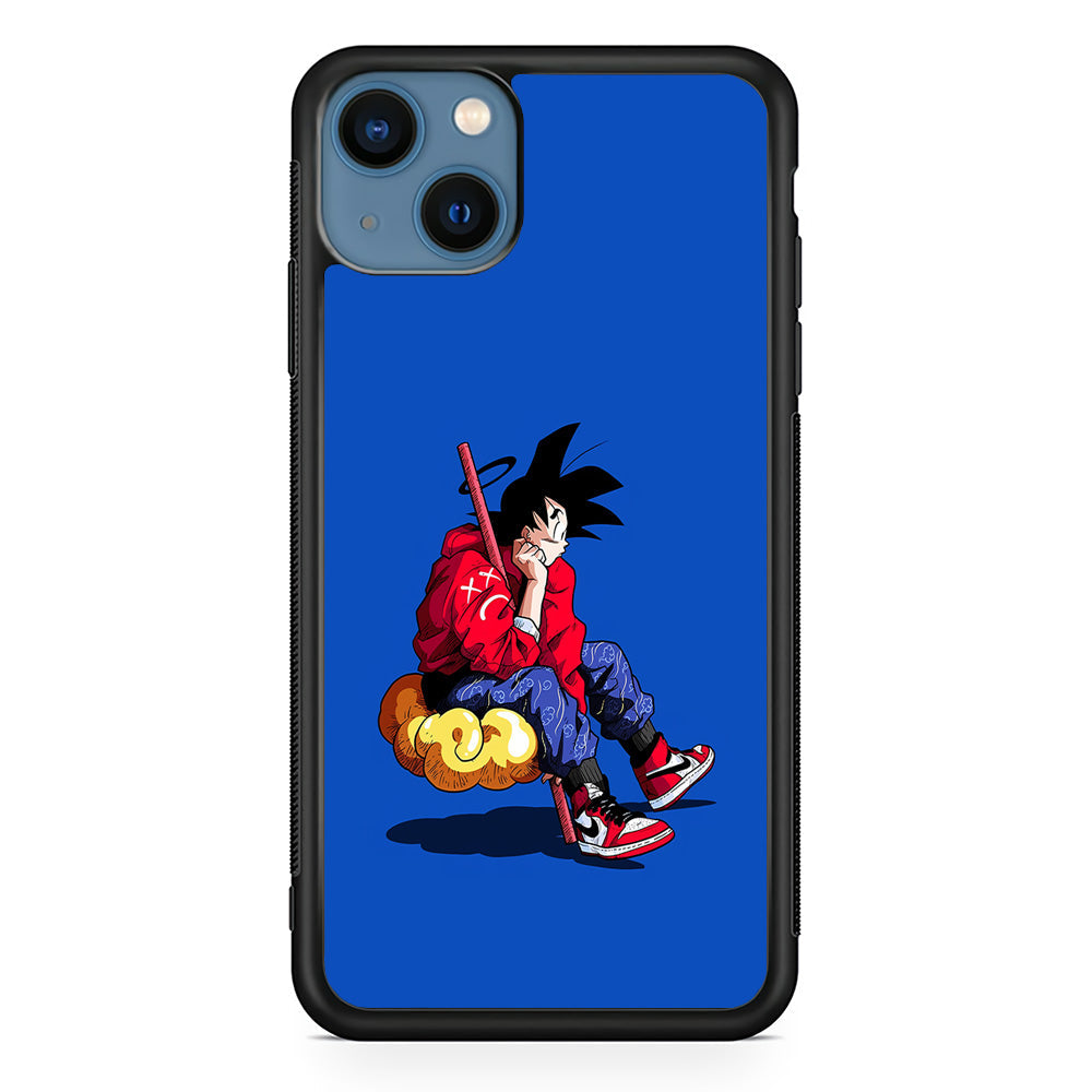 Goku Air Jordan Shoes iPhone 14 Case-Mobile Phone Case-Rubber Black (2D Case)-Altracase