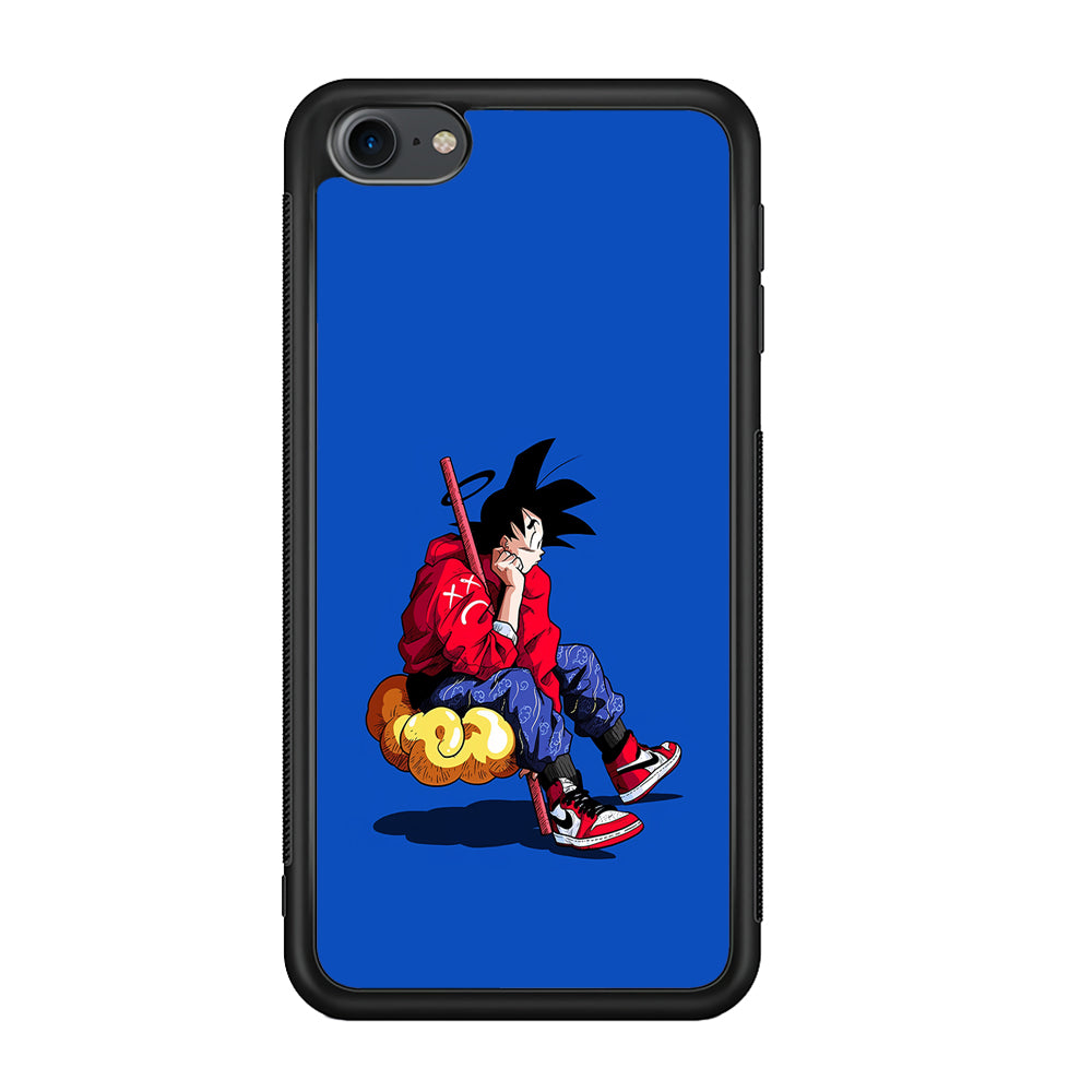 Goku Air Jordan Shoes iPod Touch 6 Case-Mobile Phone Case-Rubber Black (2D Case)-Altracase