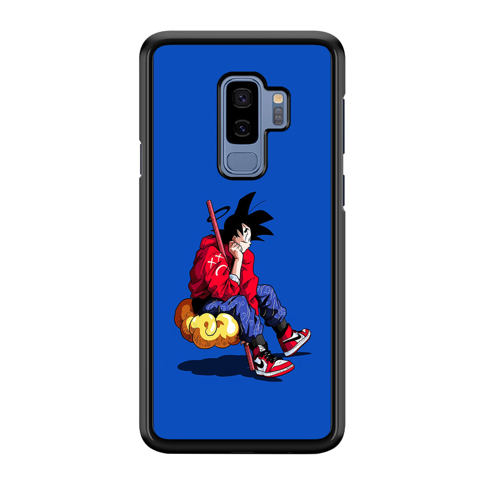 Goku Air Jordan Shoes Samsung Galaxy S9 Plus Case-Mobile Phone Case-Rubber Black (2D Case)-Altracase