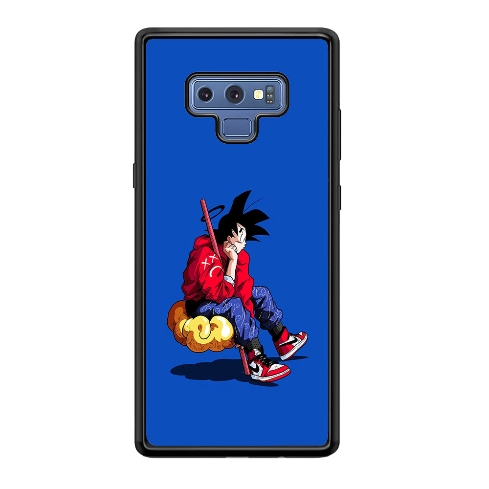 Goku Air Jordan Shoes Samsung Galaxy Note 9 Case-Mobile Phone Case-Rubber Black (2D Case)-Altracase