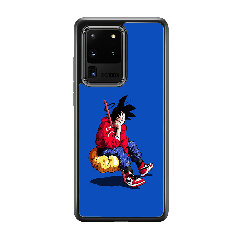 Goku Air Jordan Shoes Samsung Galaxy S20 Ultra Case-Mobile Phone Case-Rubber Black (2D Case)-Altracase