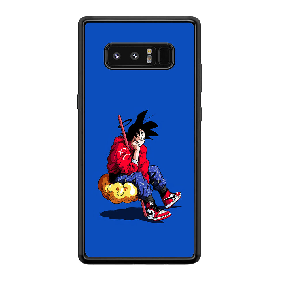 Goku Air Jordan Shoes Samsung Galaxy Note 8 Case-Mobile Phone Case-Rubber Black (2D Case)-Altracase