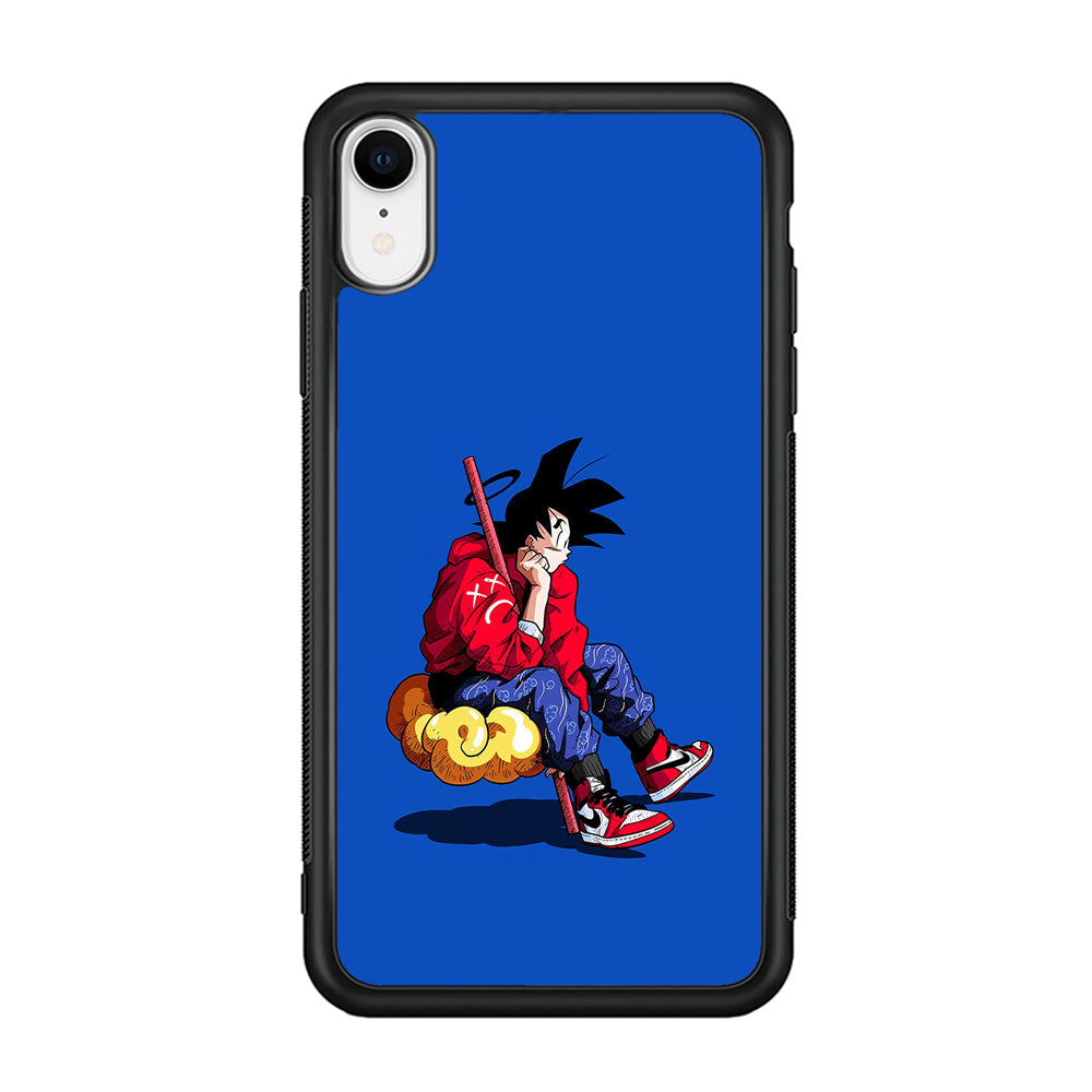 Goku Air Jordan Shoes iPhone XR Case-Mobile Phone Case-Rubber Black (2D Case)-Altracase