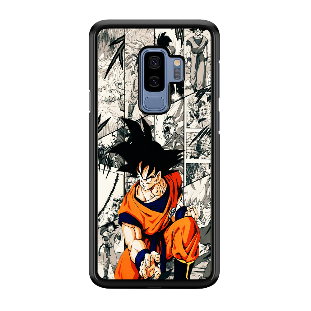 Goku Comic Collage Samsung Galaxy S9 Plus Case-Phone Case-Rubber Black (2D Case)-Altracase
