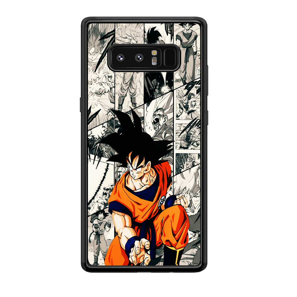 Goku Comic Collage Samsung Galaxy Note 8 Case-Phone Case-Rubber Black (2D Case)-Altracase