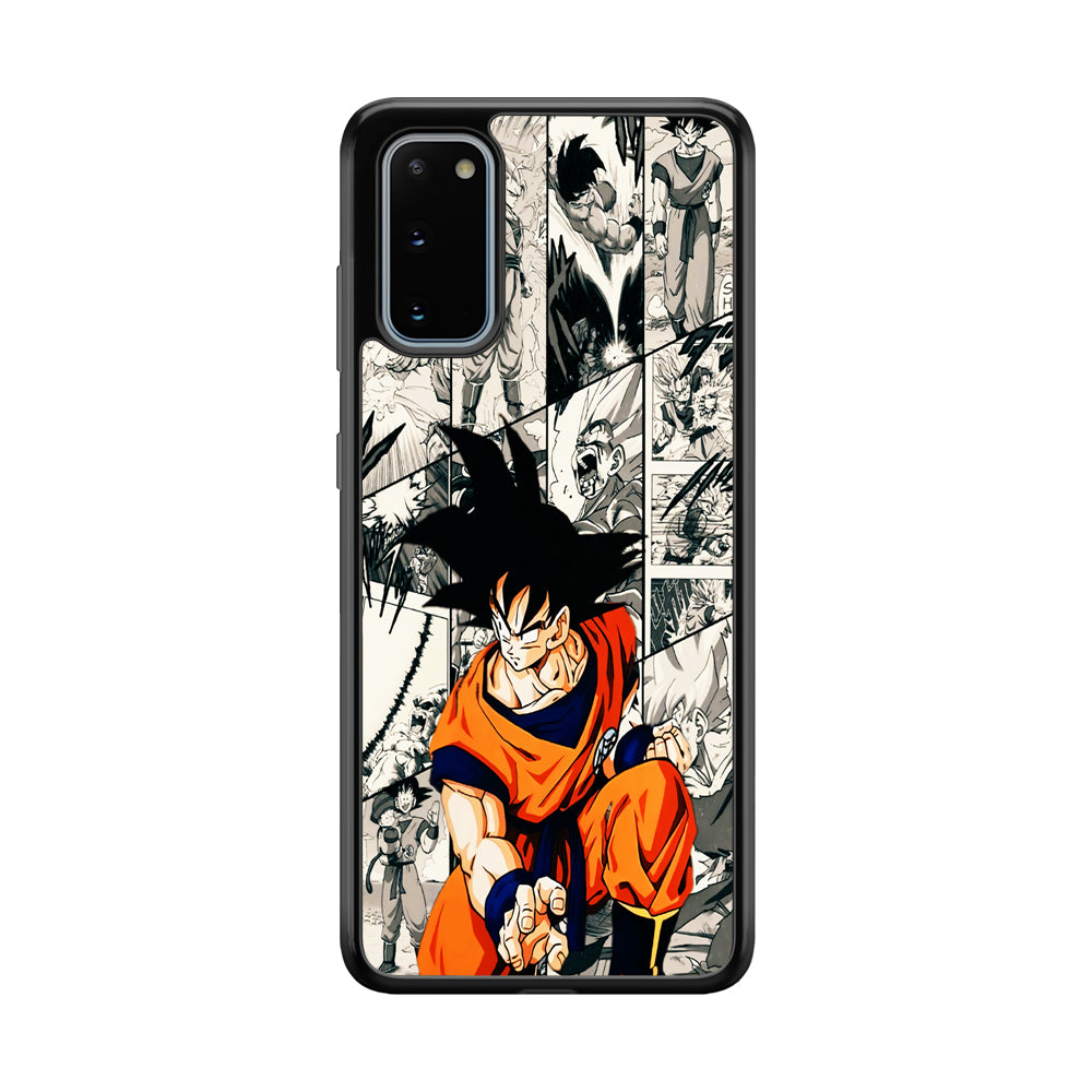 Goku Comic Collage Samsung Galaxy S20 Case-Phone Case-Rubber Black (2D Case)-Altracase