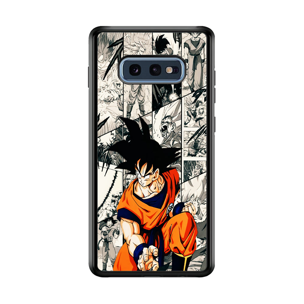 Goku Comic Collage Samsung Galaxy S10E Case-Phone Case-Rubber Black (2D Case)-Altracase