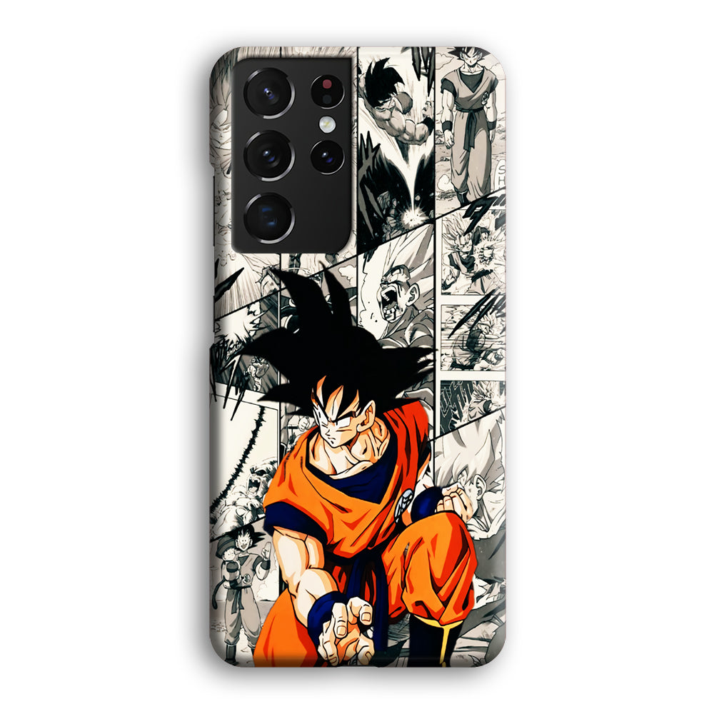 Goku Comic Collage Samsung Galaxy S21 Ultra Case-Phone Case-3D Case-Altracase
