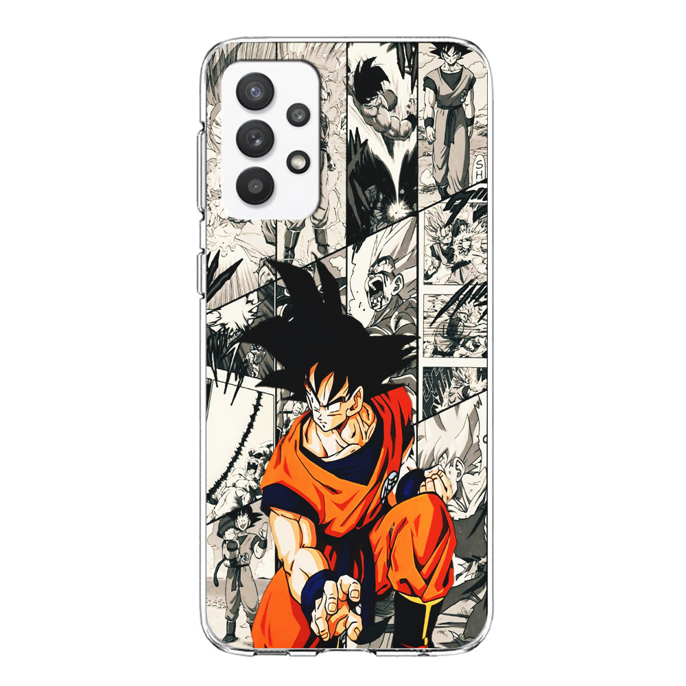 Goku Comic Collage Samsung Galaxy A32 Case-Phone Case-Clear Soft Case-Altracase