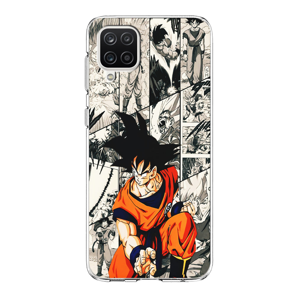 Goku Comic Collage Samsung Galaxy A12 Case-Phone Case-Clear Soft Case-Altracase