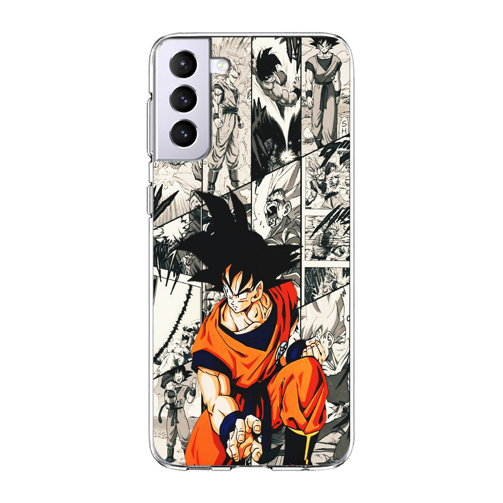 Goku Comic Collage Samsung Galaxy S21 Plus Case-Phone Case-Clear Soft Case-Altracase