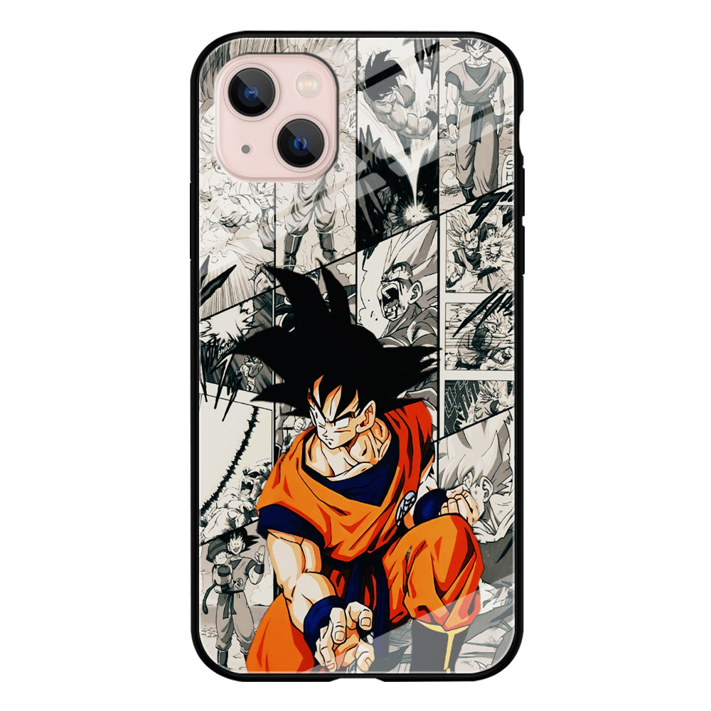 Goku Comic Collage iPhone 14 Plus Case-Phone Case-Tempered Glass Case-Altracase