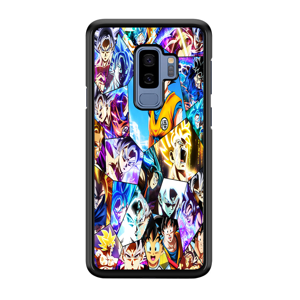 Goku Evolution Collage Samsung Galaxy S9 Plus Case-Phone Case-Rubber Black (2D Case)-Altracase