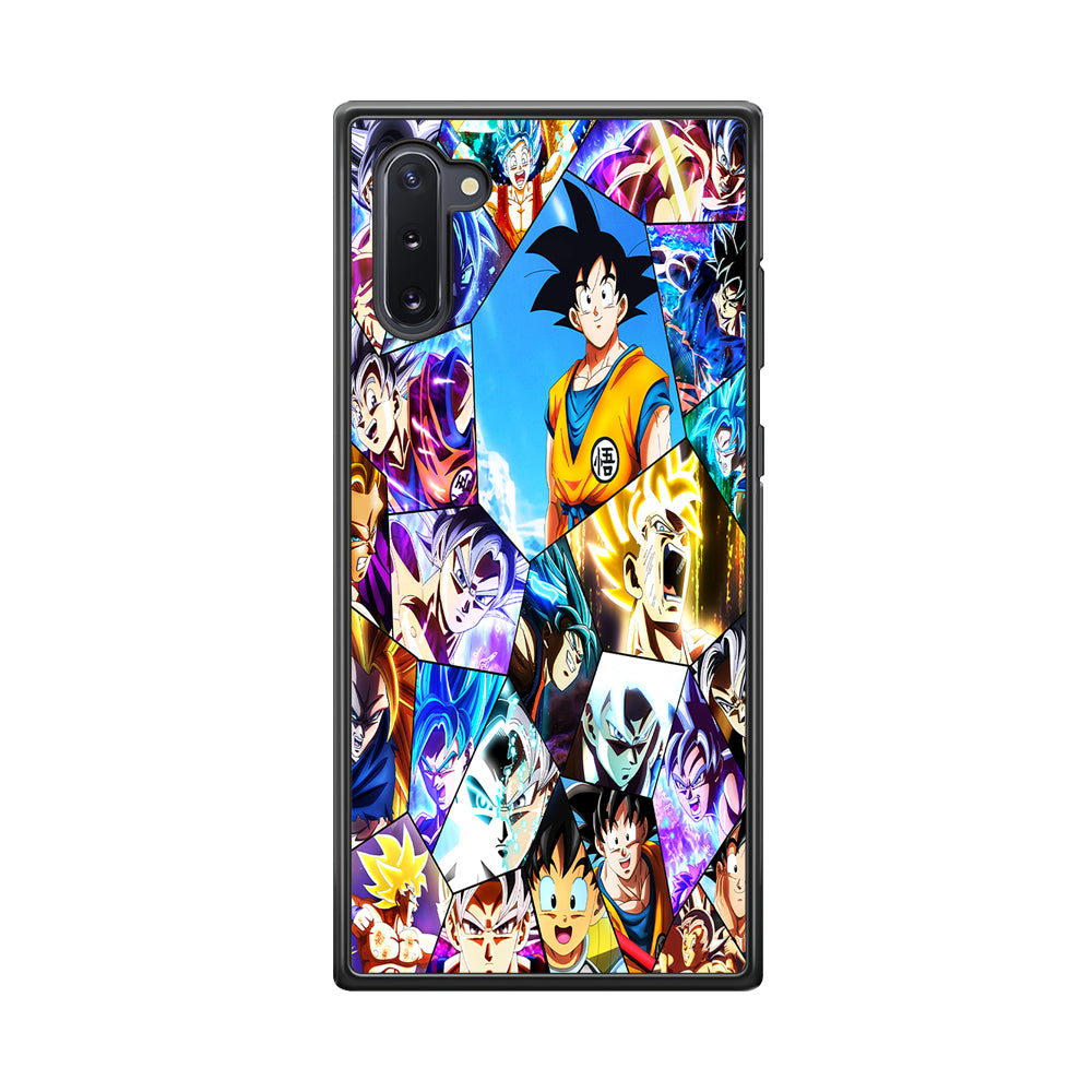 Goku Evolution Collage Samsung Galaxy Note 10 Case-Phone Case-Rubber Black (2D Case)-Altracase