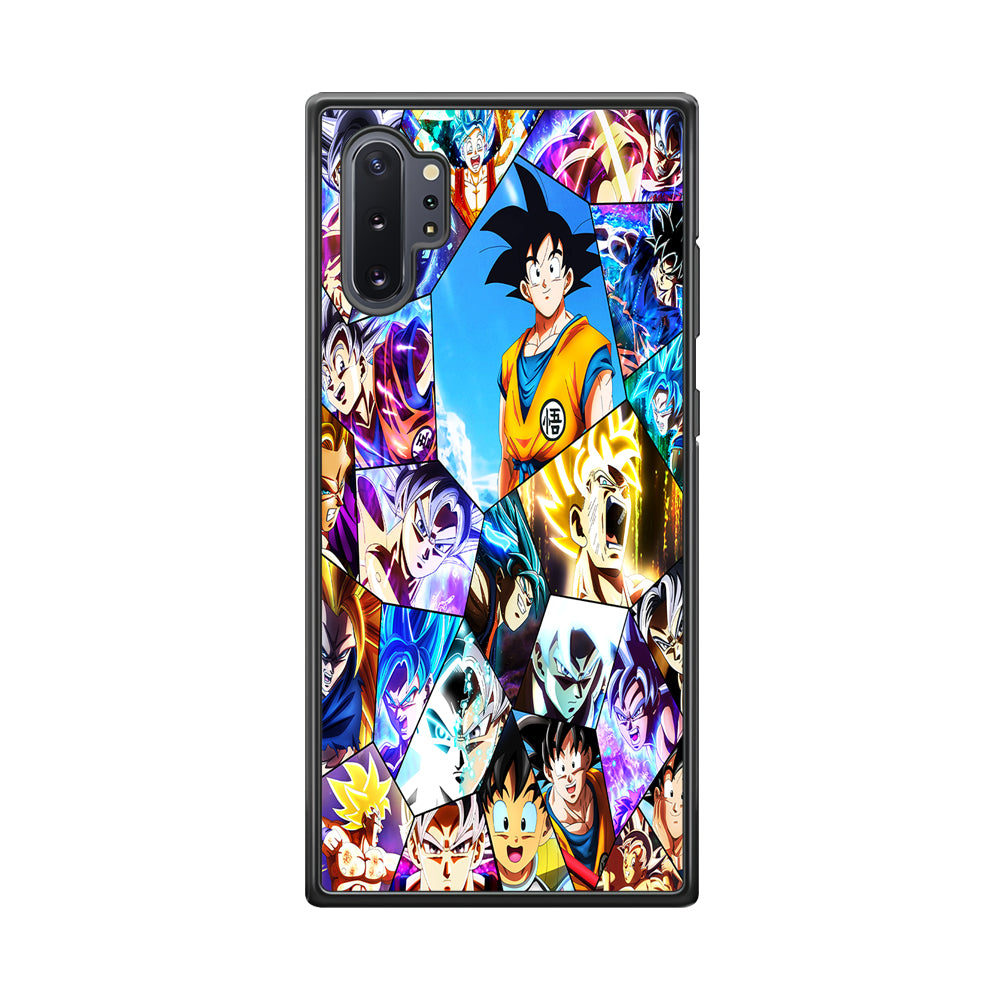 Goku Evolution Collage Samsung Galaxy Note 10 Plus Case-Phone Case-Rubber Black (2D Case)-Altracase