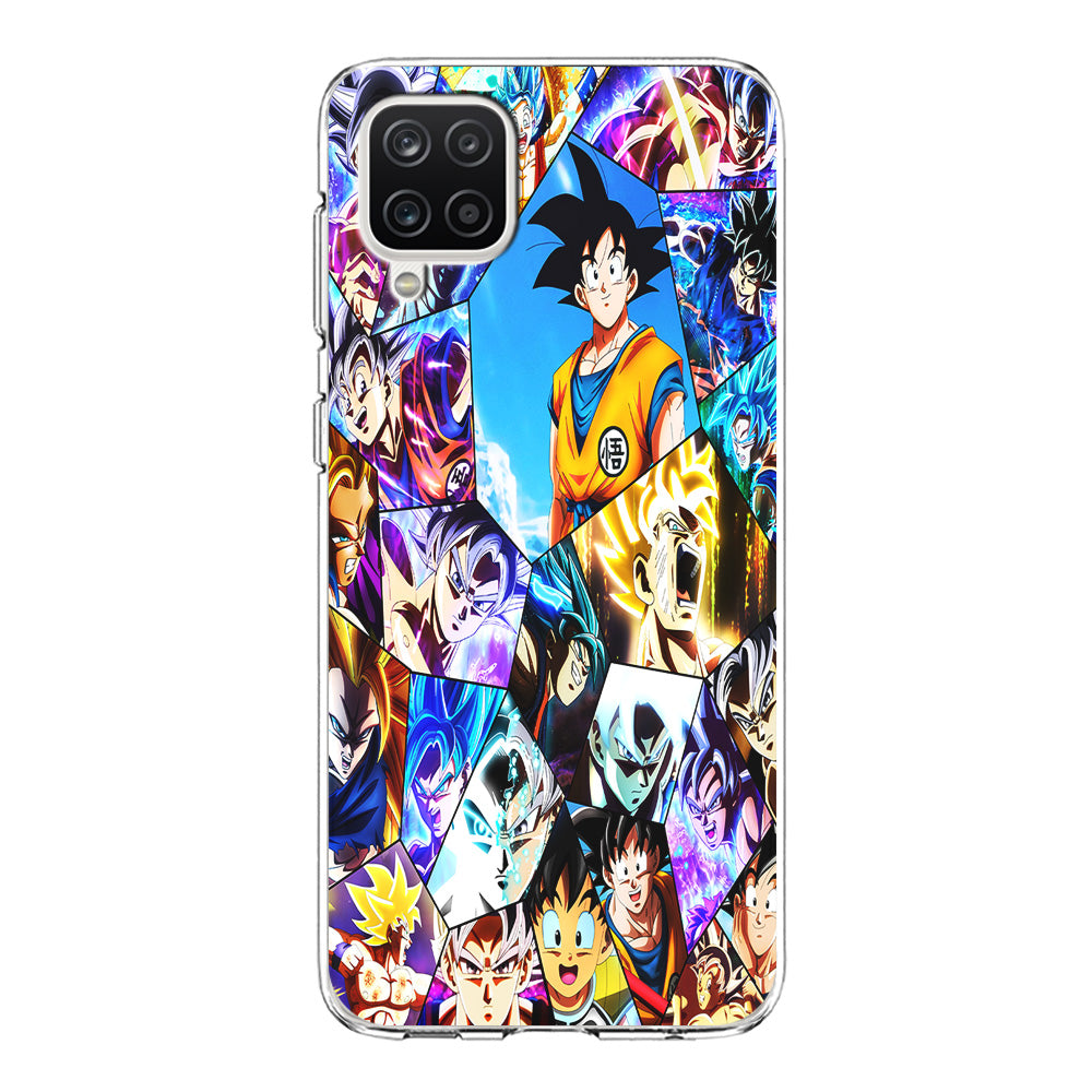 Goku Evolution Collage Samsung Galaxy A12 Case-Phone Case-Clear Soft Case-Altracase