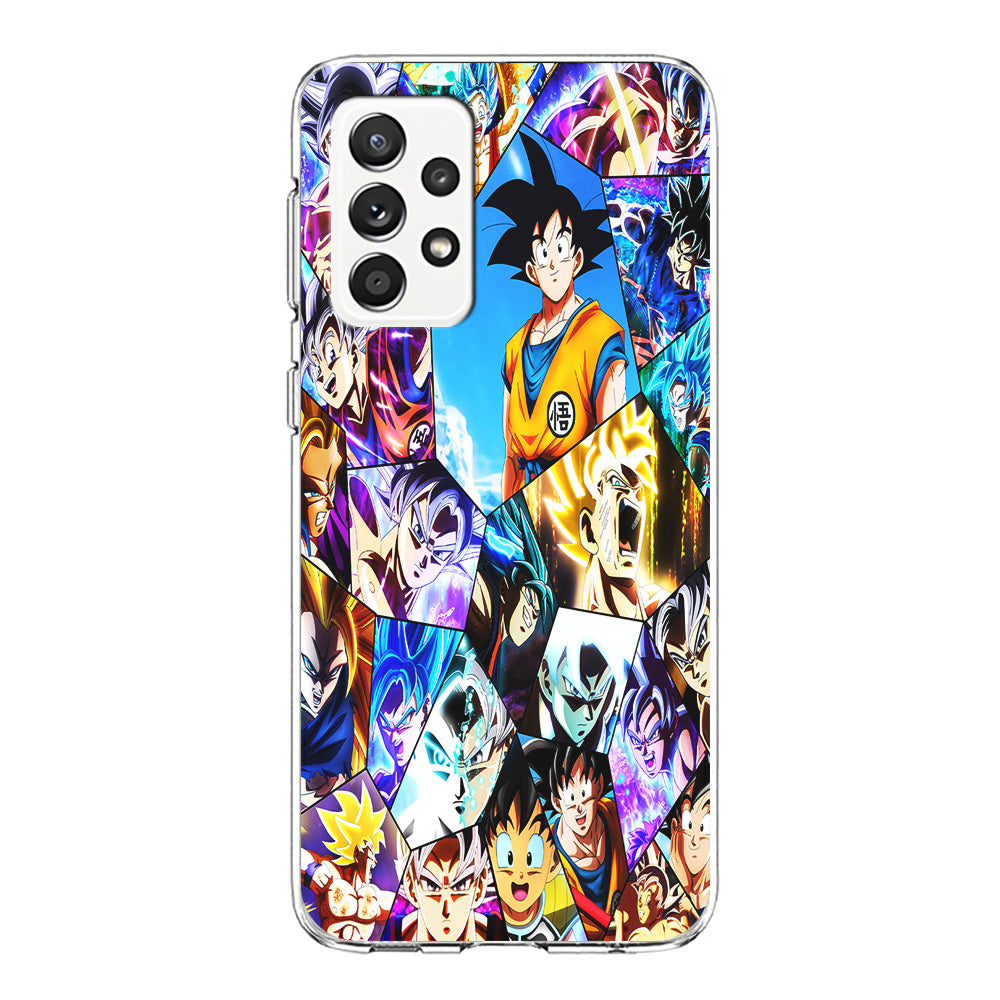 Goku Evolution Collage Samsung Galaxy A72 Case-Phone Case-Clear Soft Case-Altracase