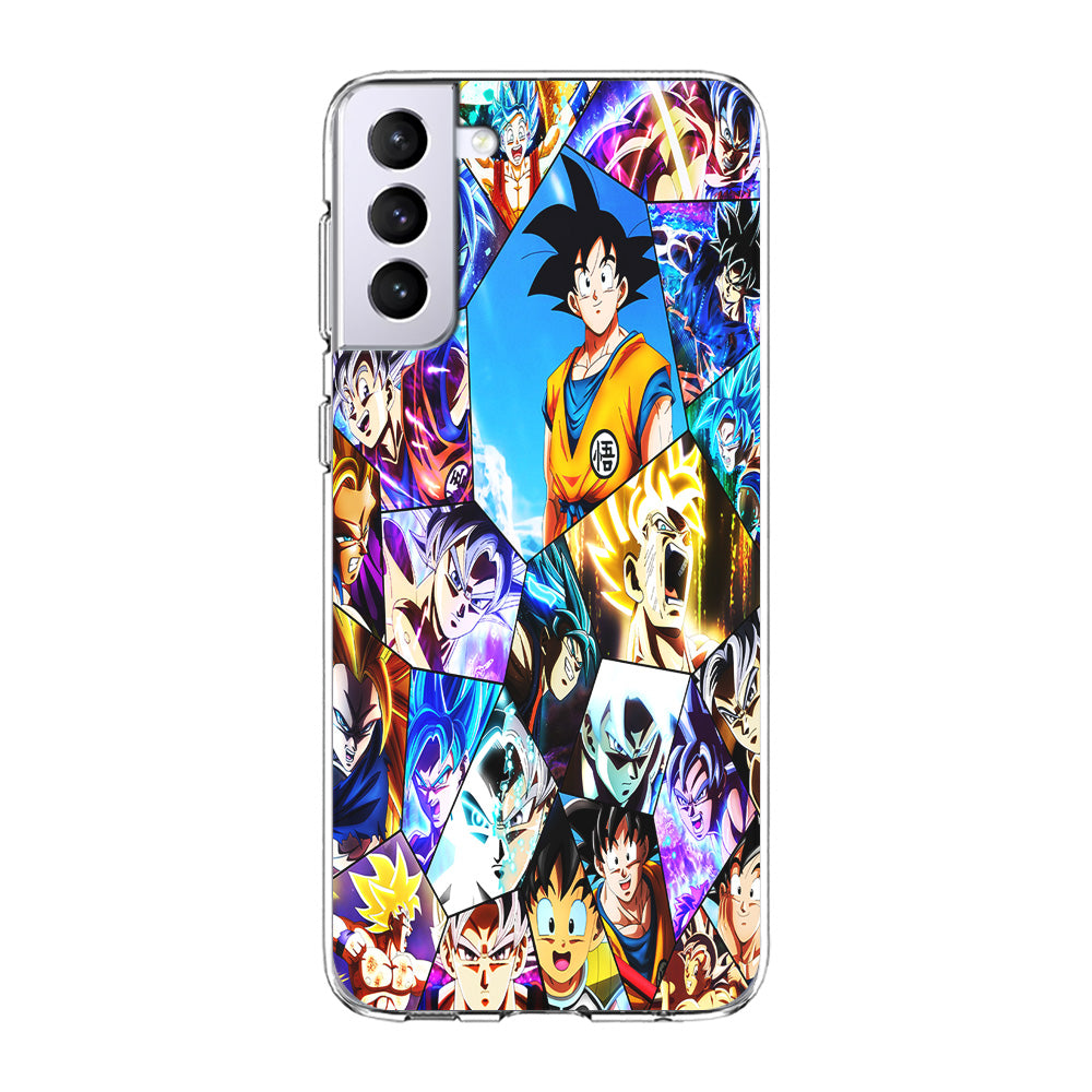 Goku Evolution Collage Samsung Galaxy S21 Plus Case-Phone Case-Clear Soft Case-Altracase