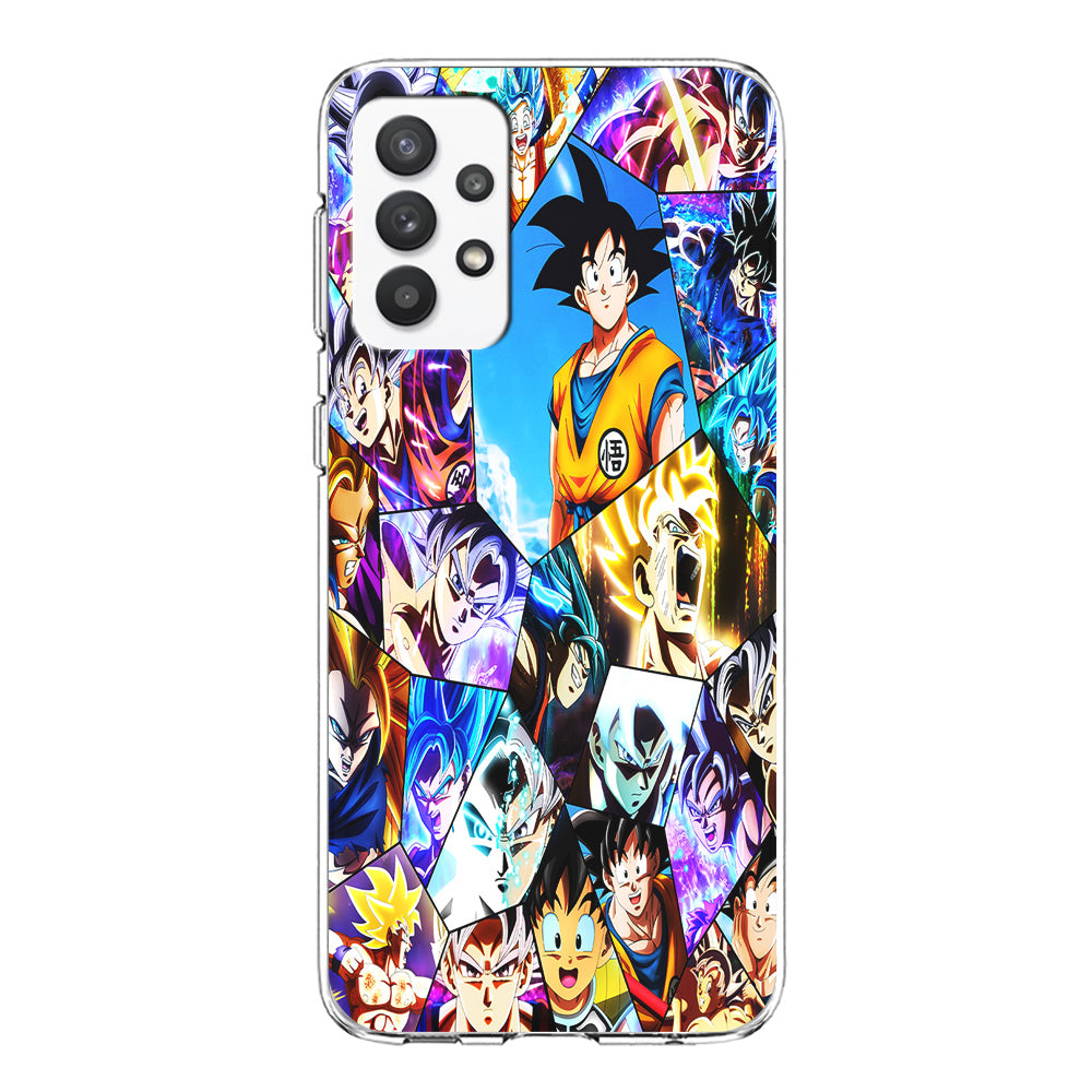 Goku Evolution Collage Samsung Galaxy A32 Case-Phone Case-Clear Soft Case-Altracase