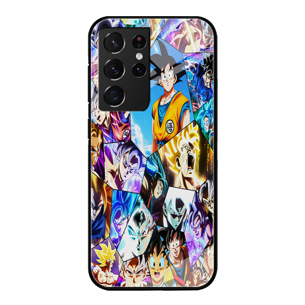 Goku Evolution Collage Samsung Galaxy S21 Ultra Case-Phone Case-Tempered Glass Case-Altracase