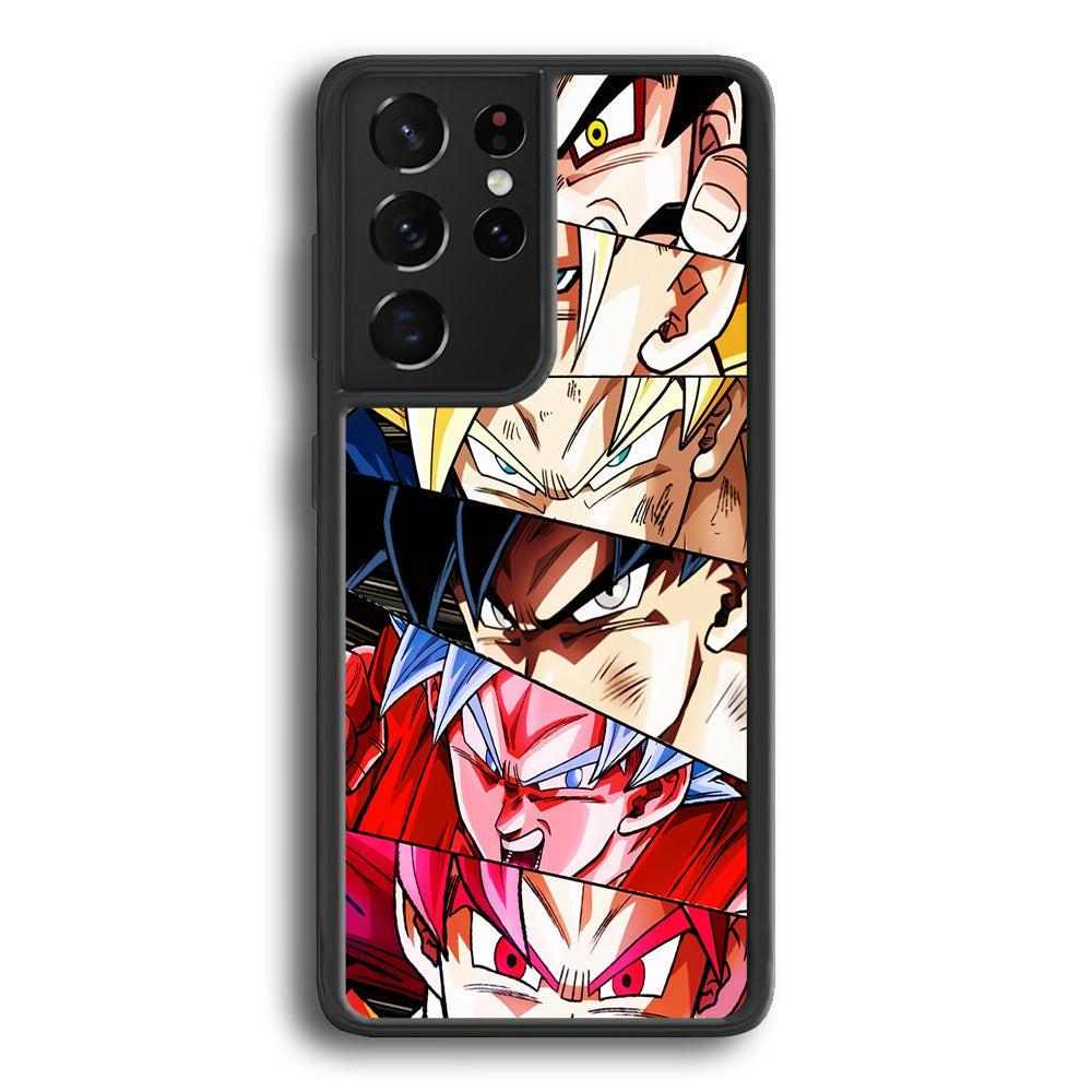 Goku's Eyes Collection Dragon Ball Samsung Galaxy S21 Ultra Case-Phone Case-Rubber Black (2D Case)-Altracase